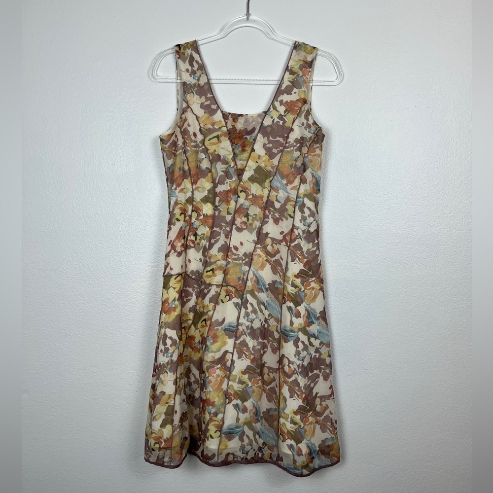 Sundance Evelyn Y2K All Over Floral Silk Slip Dress 6